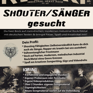 SHOUTER / SÄNGER gesucht